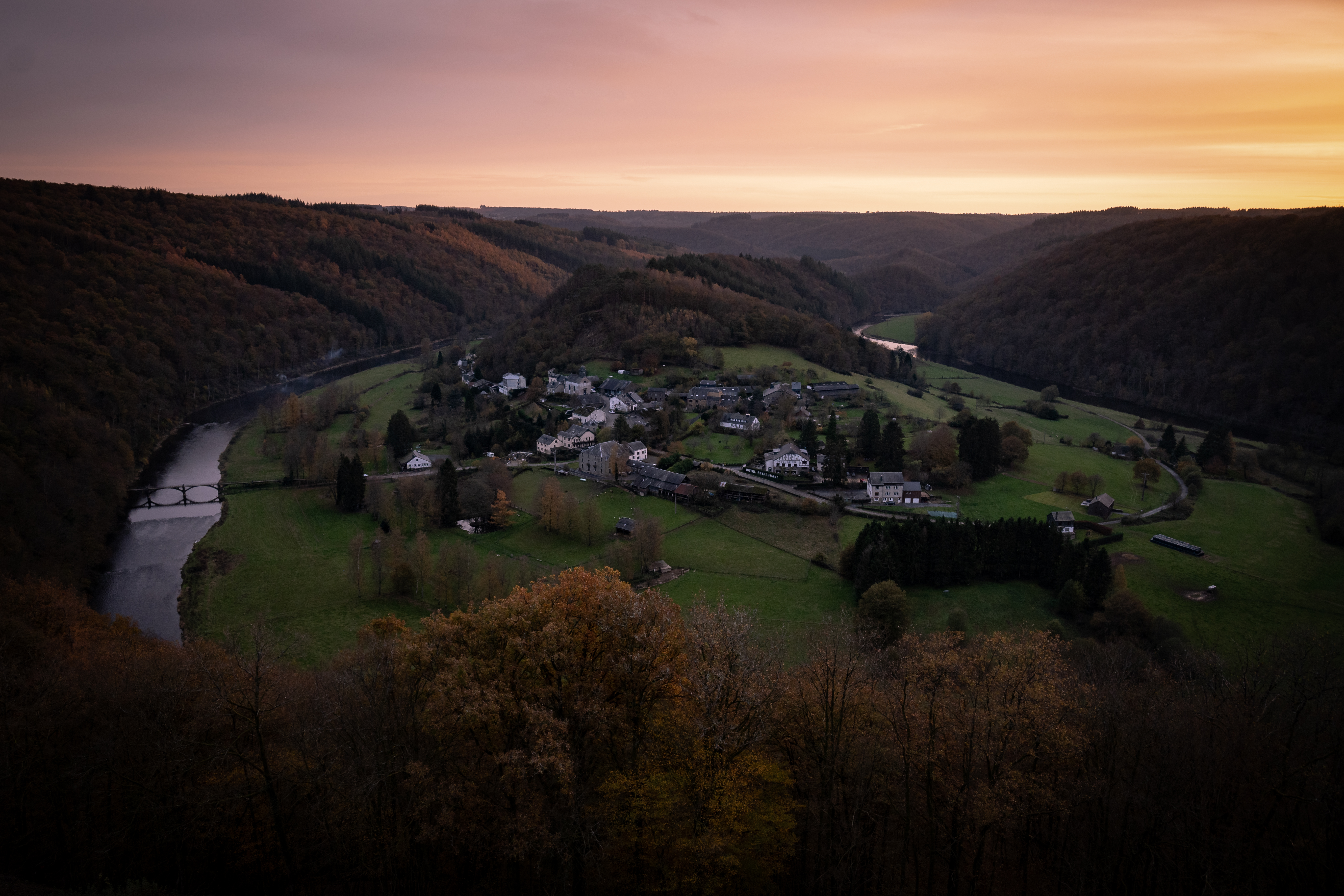 Coucher de soleil à Bouillon