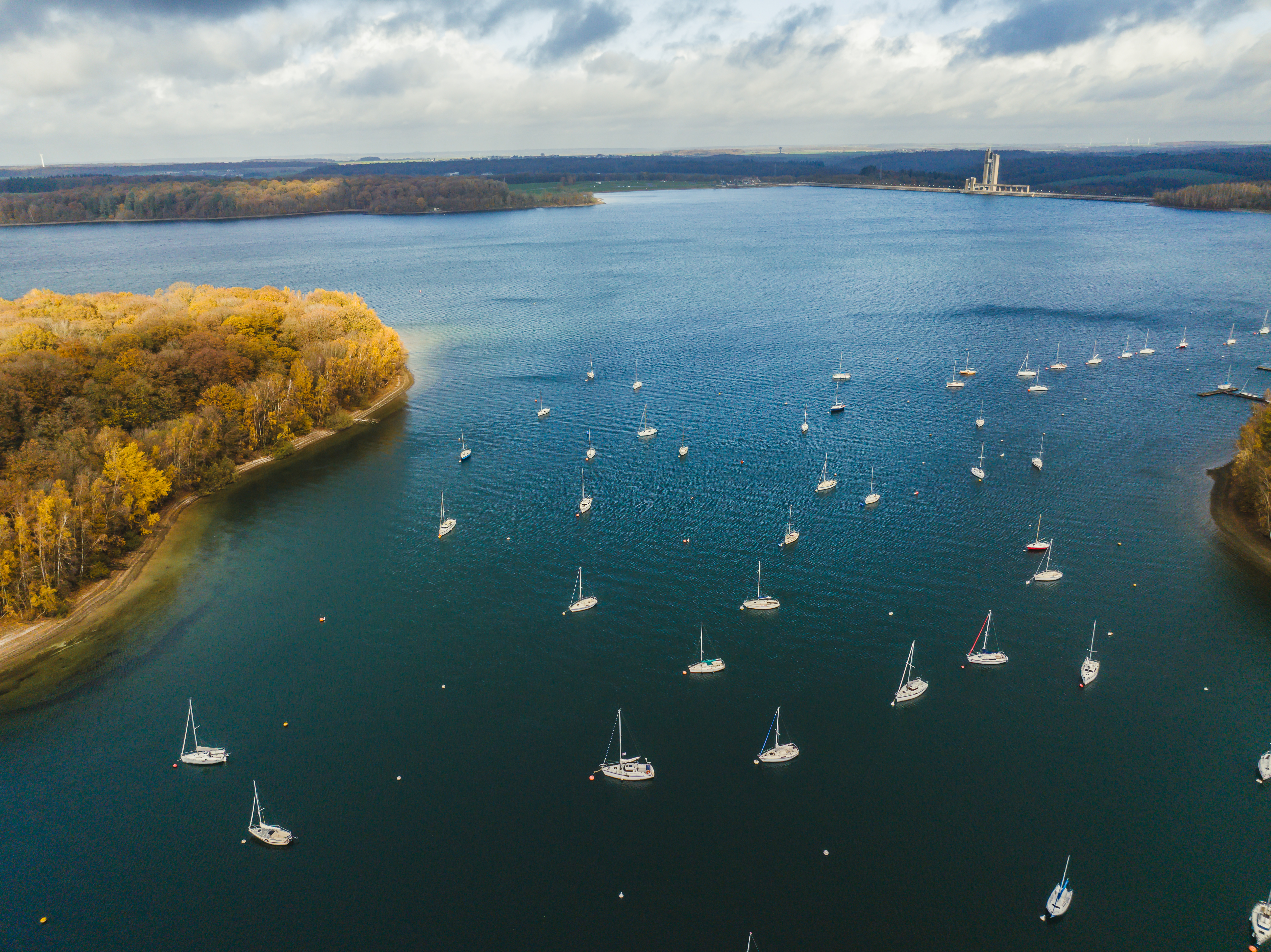 Parc national de l'entre-membre et Meuse, ambiances d'automne Lac de l'eau d'heure